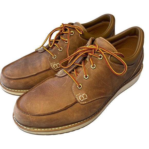 L.L. Bean Other - LL Bean Mens Stonington Shoes Moc Toe Leather Brown Loafer 507140 Size 14 Medium